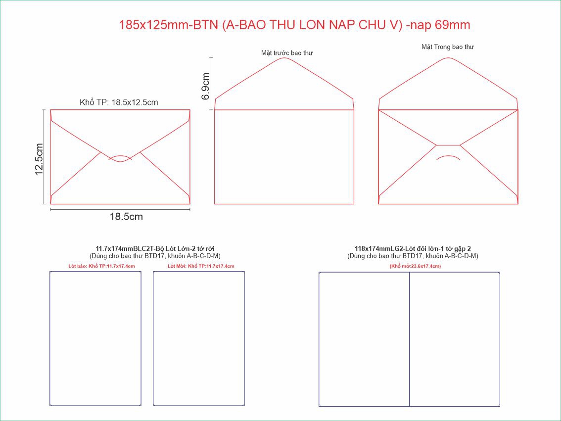 185x125mm-BTN (A-BAO THU LON NAP CHU V) -nap 69mm