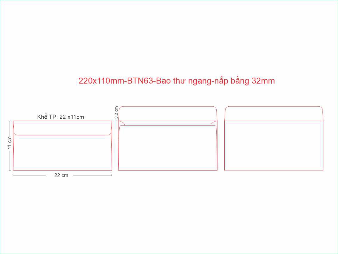 220x110mm-BTN63-Bao thư ngang-nắp bằng 32mm