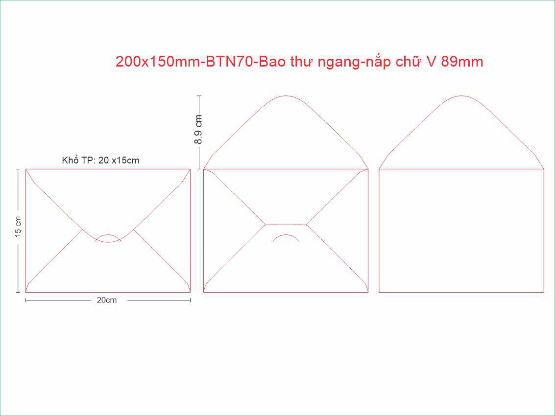 200x150mm-BTN70-Bao thư ngang-nắp chữ V 89mm
