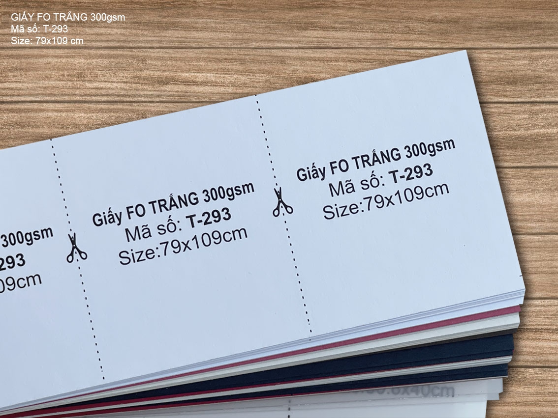 Giấy FO TRẮNG 300gsm (T-293)