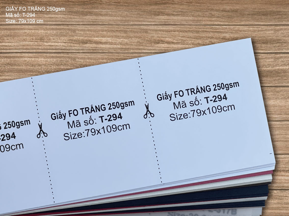Giấy FO TRẮNG 250gsm (T-294)