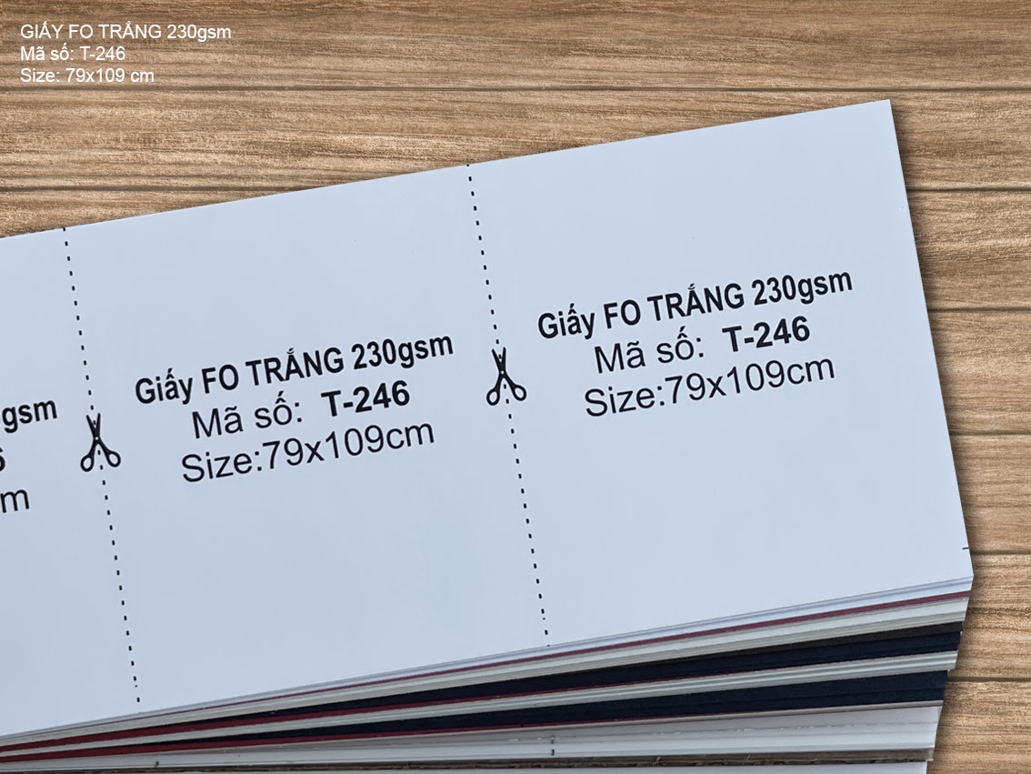 Giấy FO TRẮNG 230gsm (T-246)