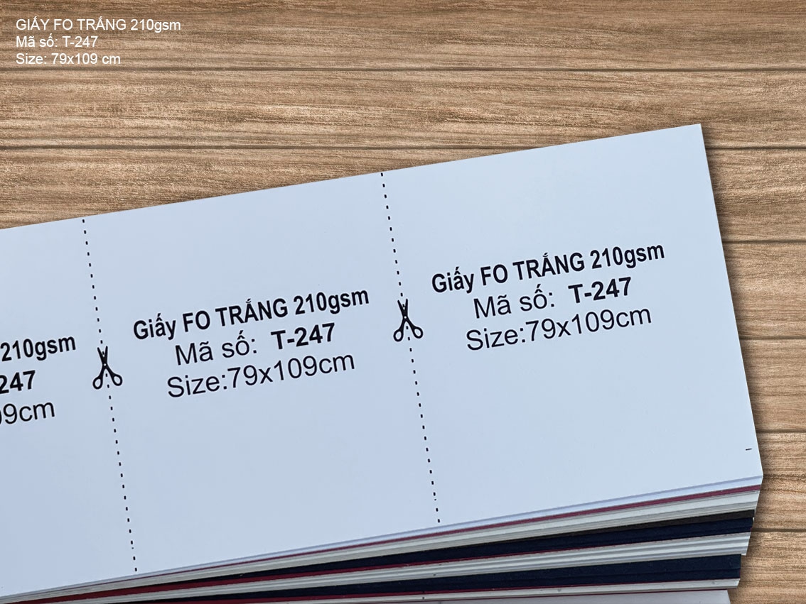Giấy FO TRẮNG 210gsm (T-247)
