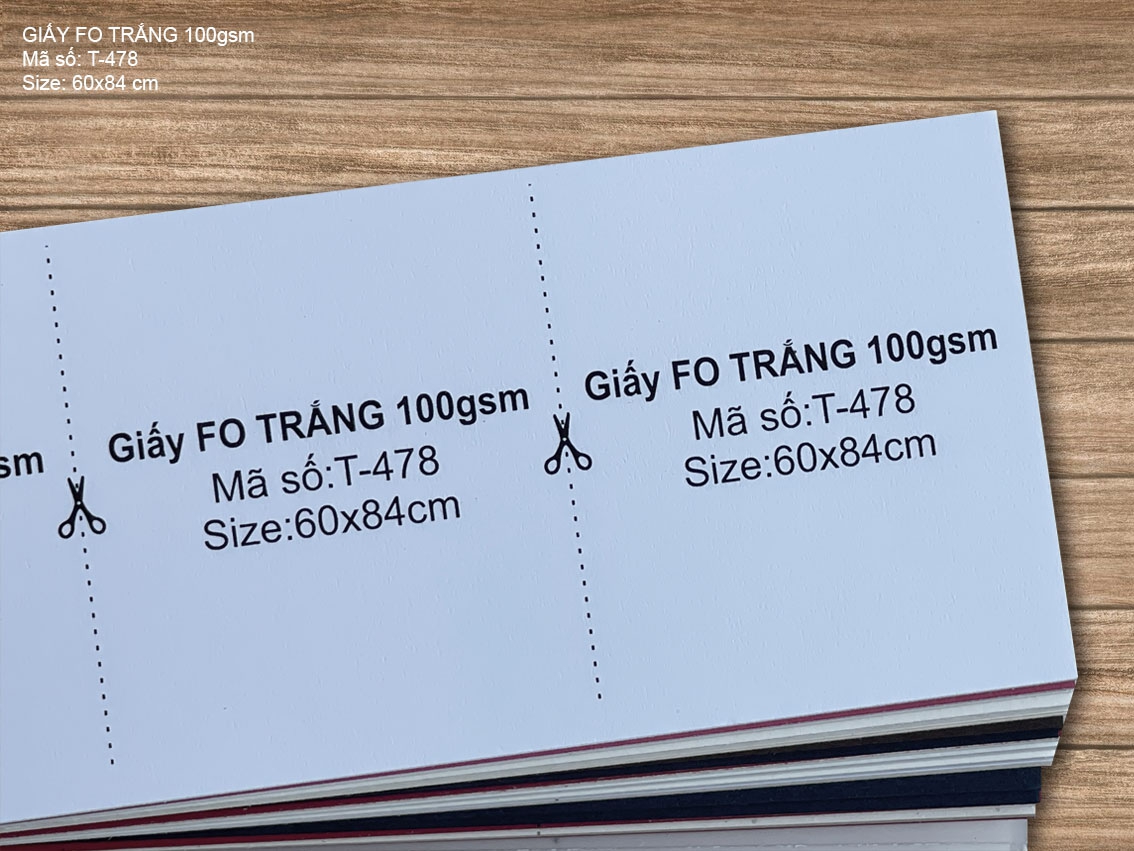 Giấy FO TRẮNG 100gsm (T-478)