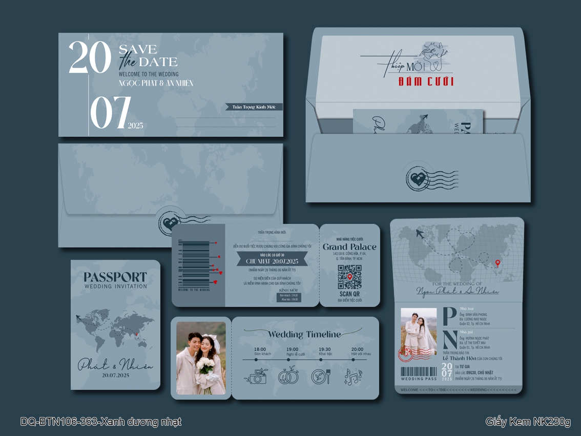 DQ-BTN106-363 Passport (dương nhạt)
