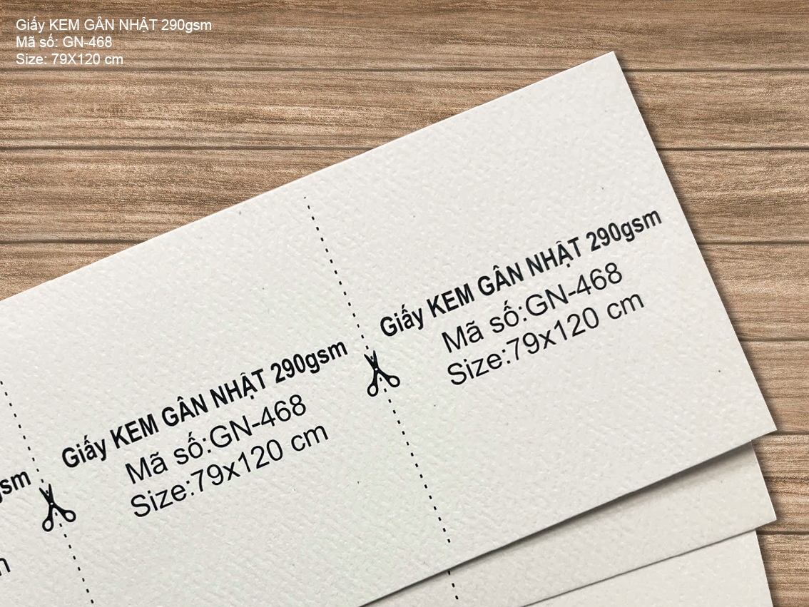 Giấy KEM GÂN NHẬT 290gsm (GN-468)