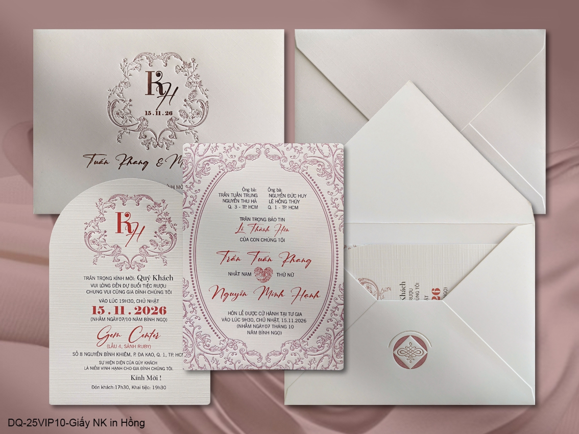 DQ-25VIP10-Giấy NK in Hồng