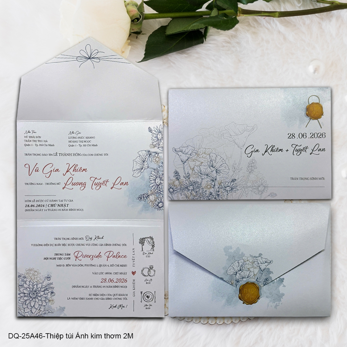DQ-25A46 Thiệp túi Ánh kim thơm 2M