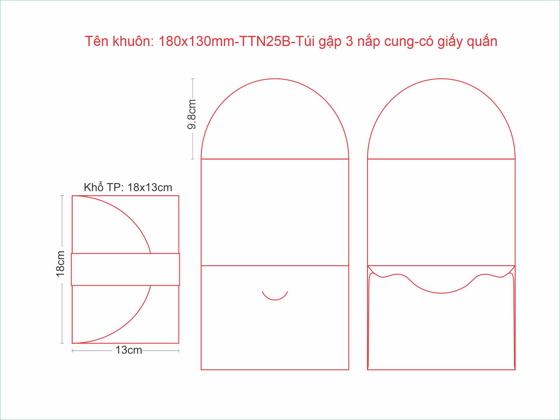 180x130mm-TTN25B-Tui ngang có giấy quấn