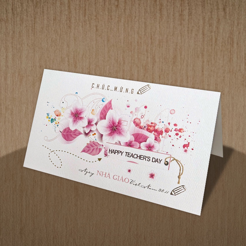 Thiệp In 20-11 Dài trung