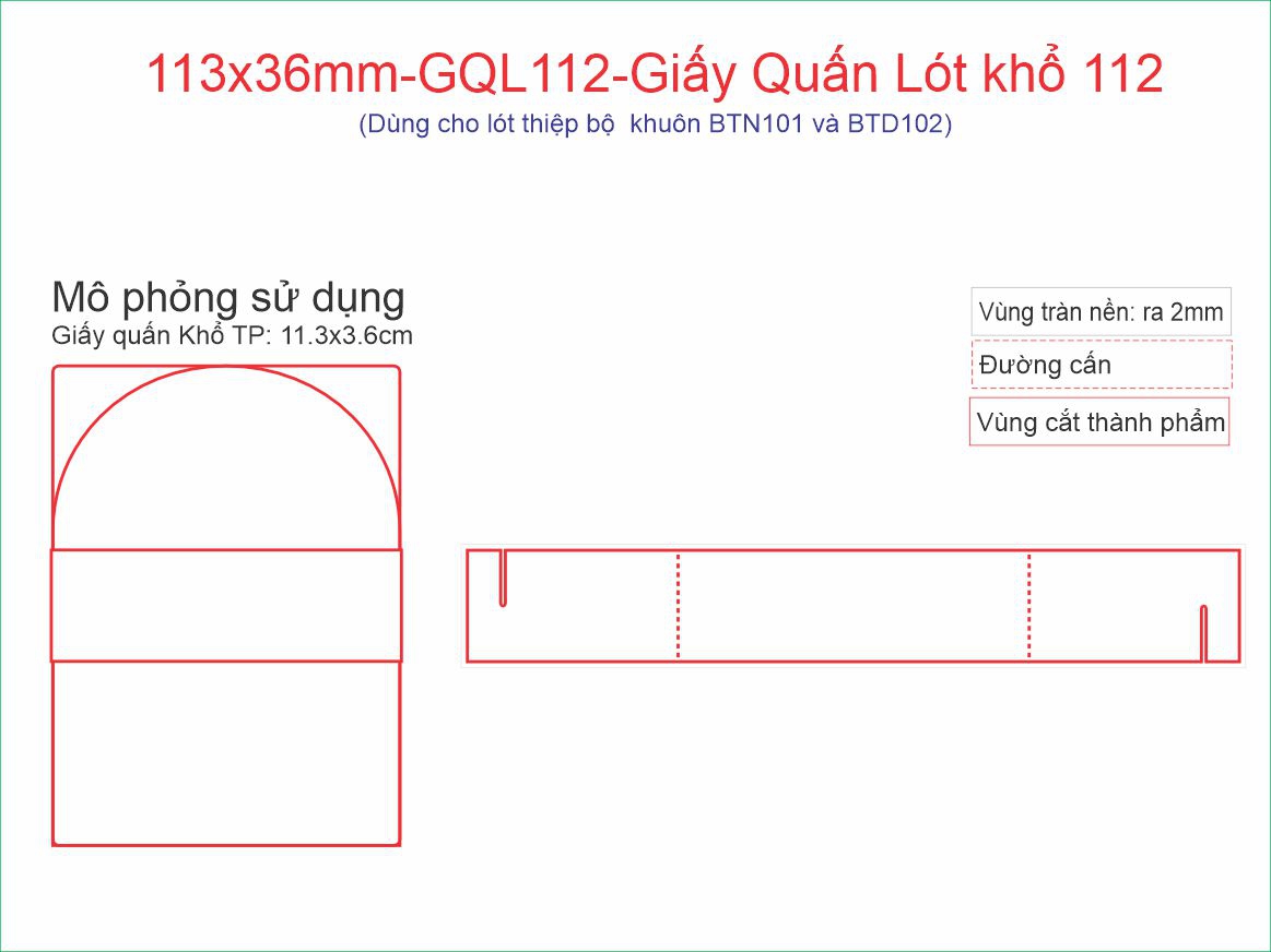 113x36mm-GQL112-Giấy Quấn Lót khổ 112