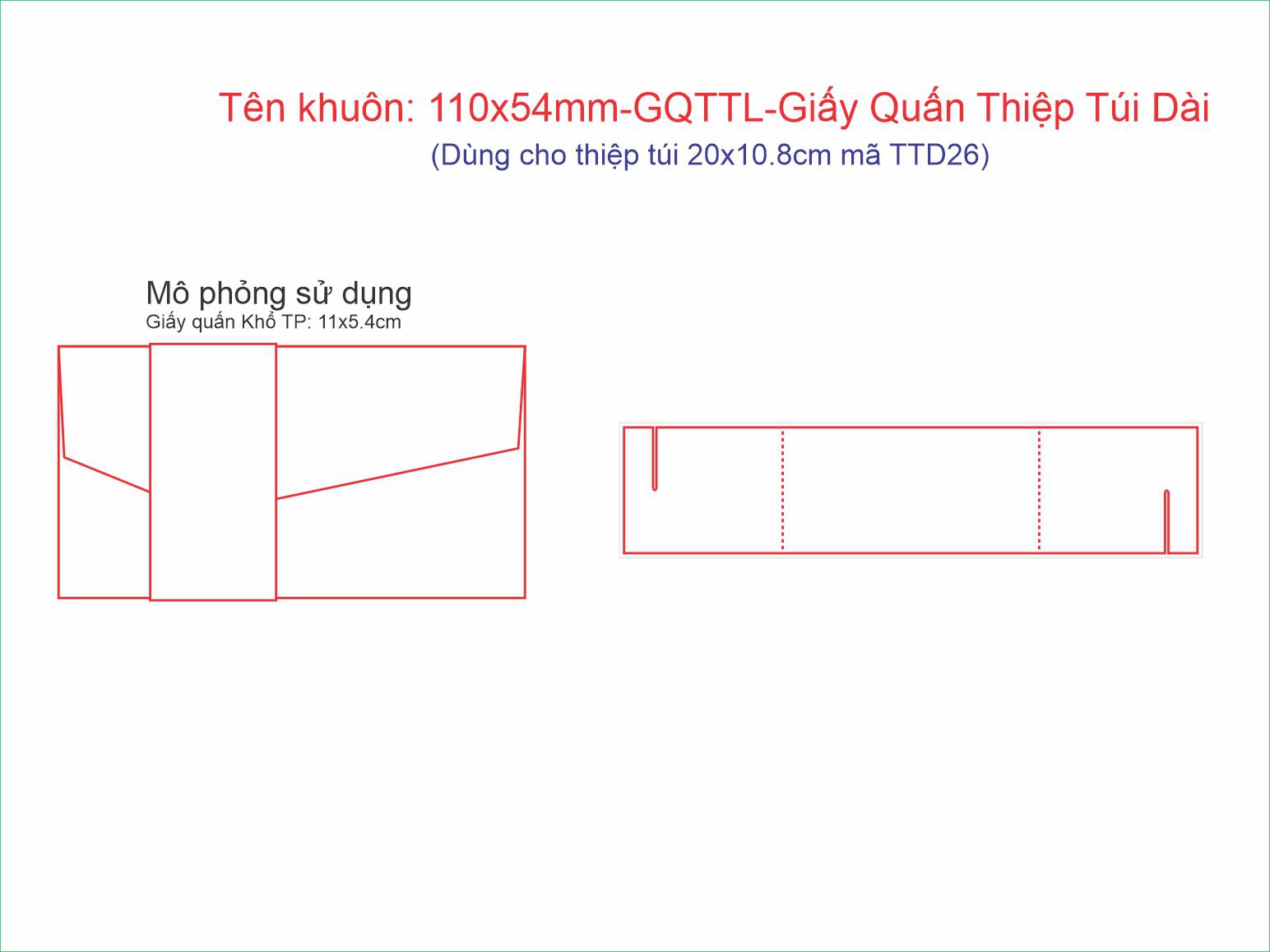 110x54mm-GQTTD-Giấy Quấn Thiệp Túi Dài