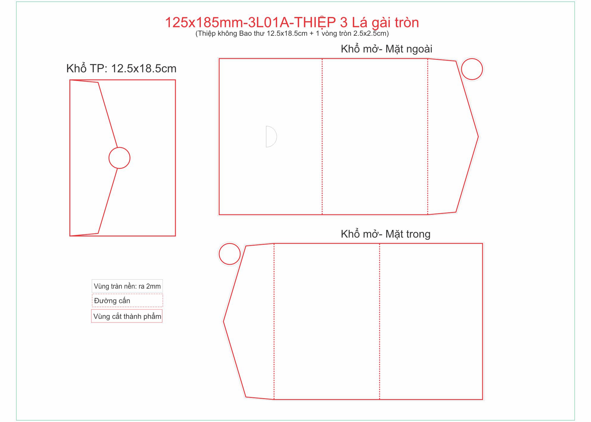 125x185mm-3L01A-THIỆP 3 Lá gài tròn