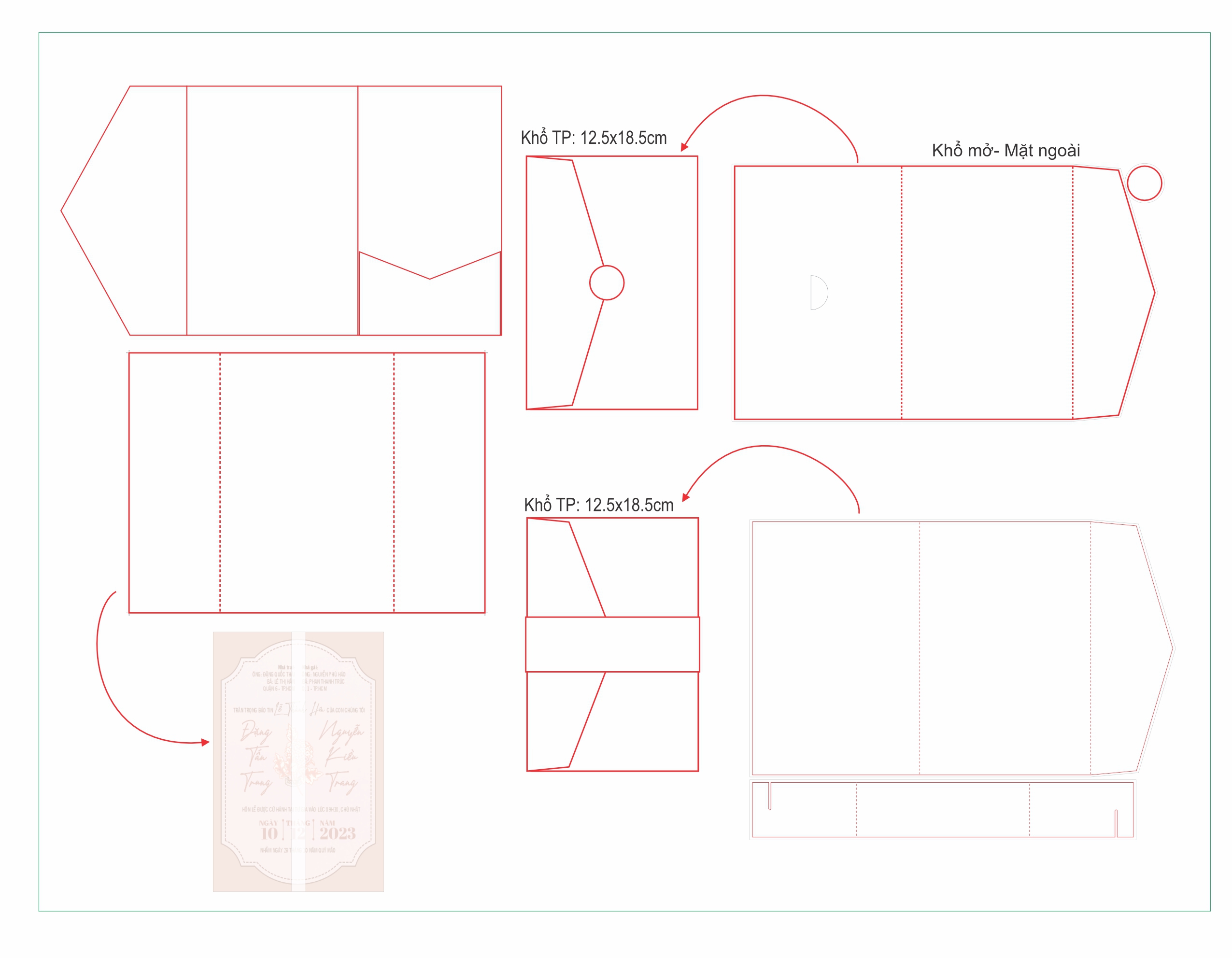 Thiệp chính - áo thiệp - Thiệp túi không bao thư