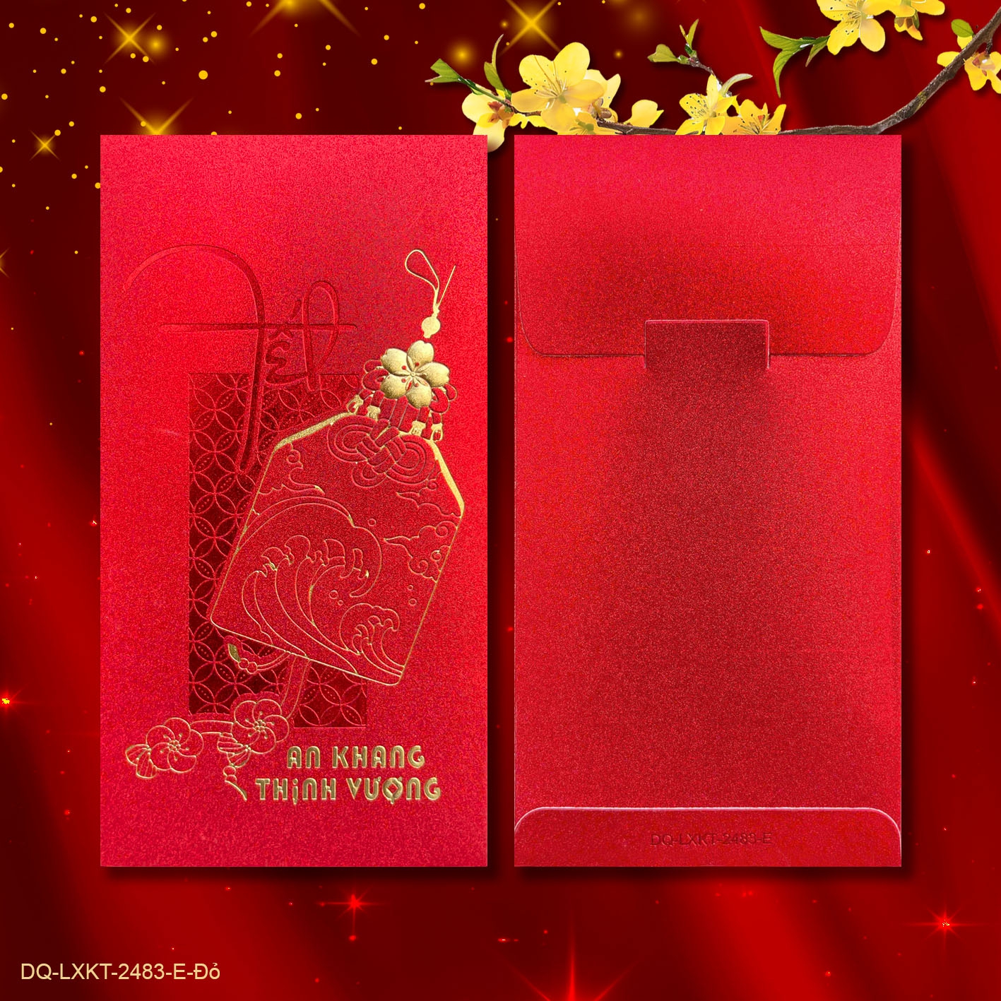 Bao lì xì đại-giấy kim tuyến-xấp 3