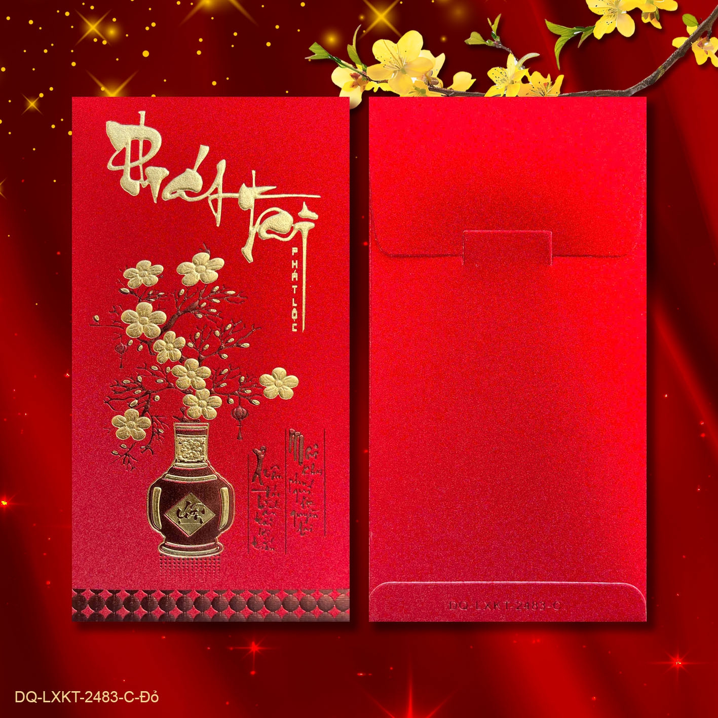 Bao lì xì đại-giấy kim tuyến-xấp 3