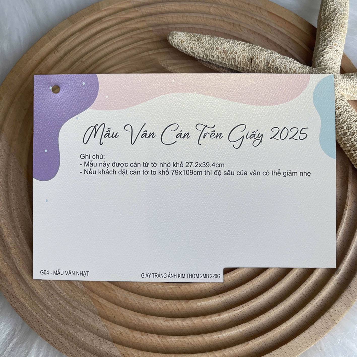 G04- Mẫu Vân Nhật - cán trên giấy Trắng ánh kim thơm 2MB 220g