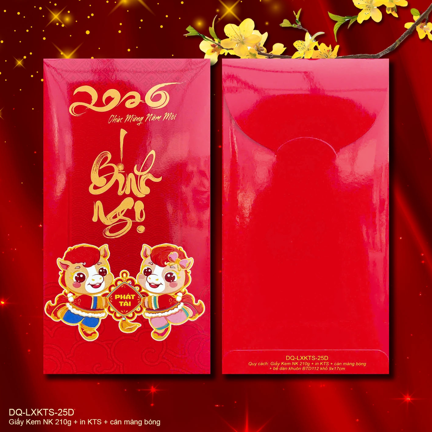 Lì Xì In KTS (khuôn nắp bầu, TP 90X170mm)