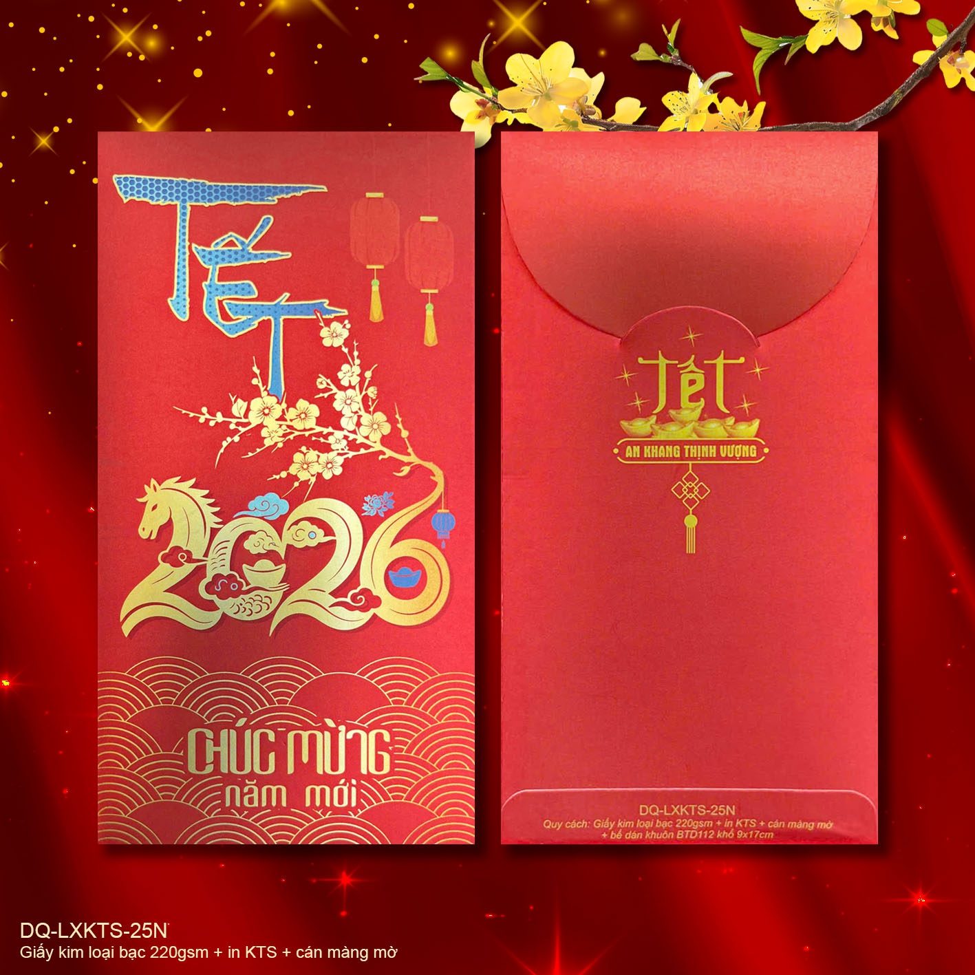 Lì Xì In KTS (khuôn nắp bầu, TP 90X170mm)