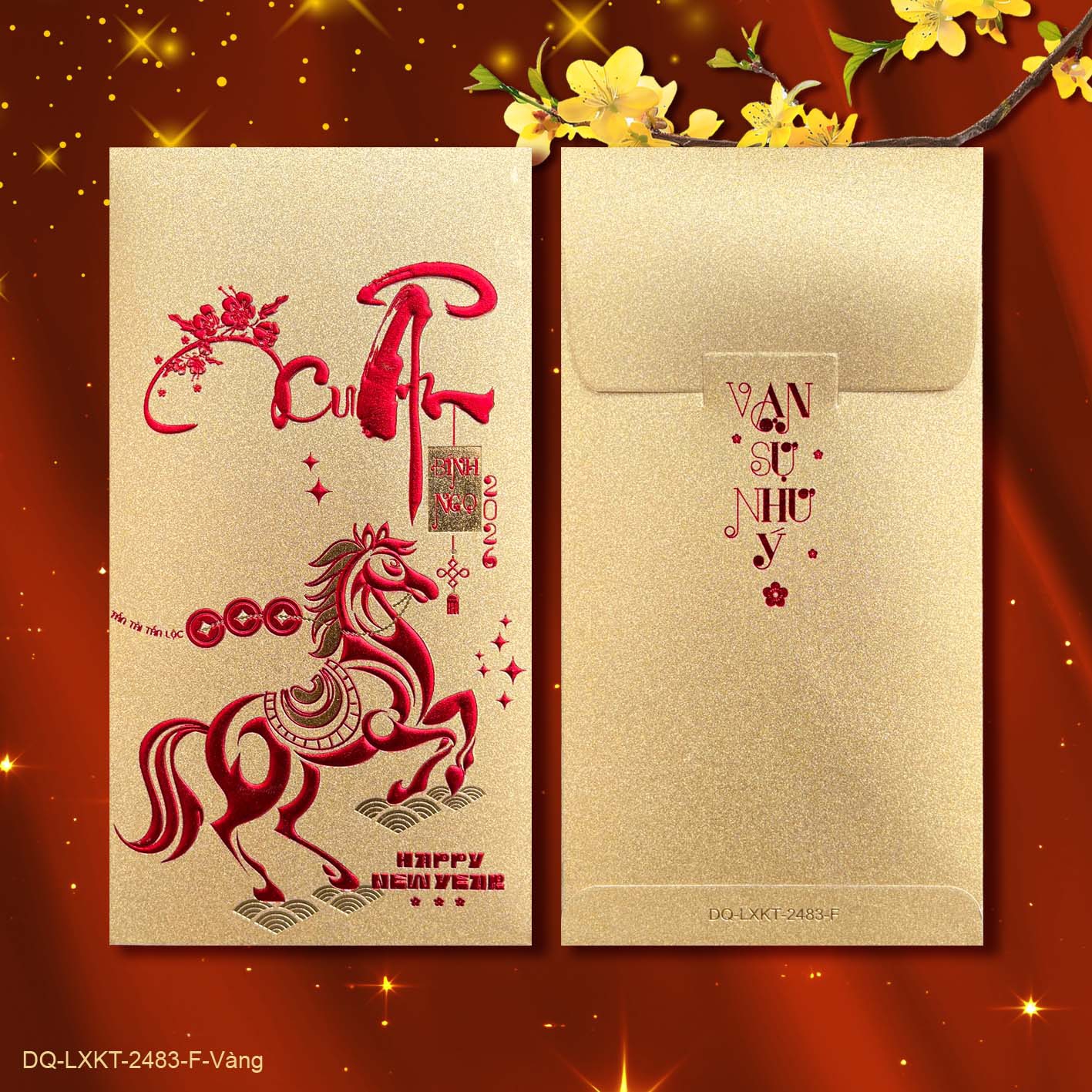 Bao lì xì đại-giấy kim tuyến-xấp 3