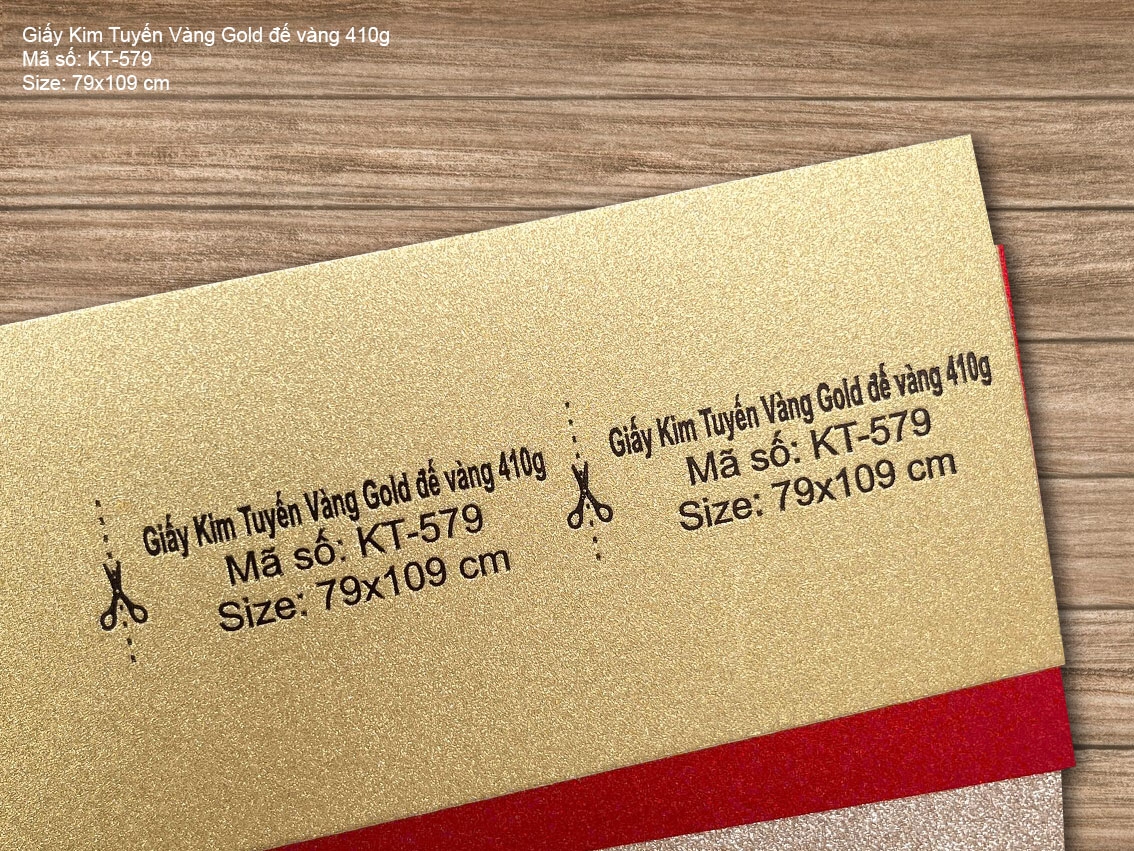 Giấy Kim Tuyến Vàng Gold đế vàng 410g (KT-579)