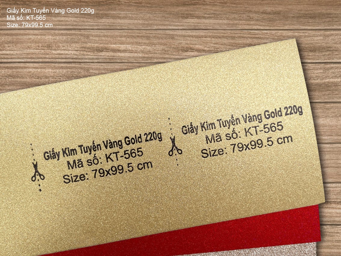 Giấy Kim Tuyến Vàng Gold 220g (KT-565)