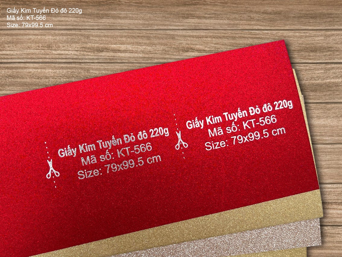 Giấy Kim Tuyến Đỏ đô 220g (KT-566)