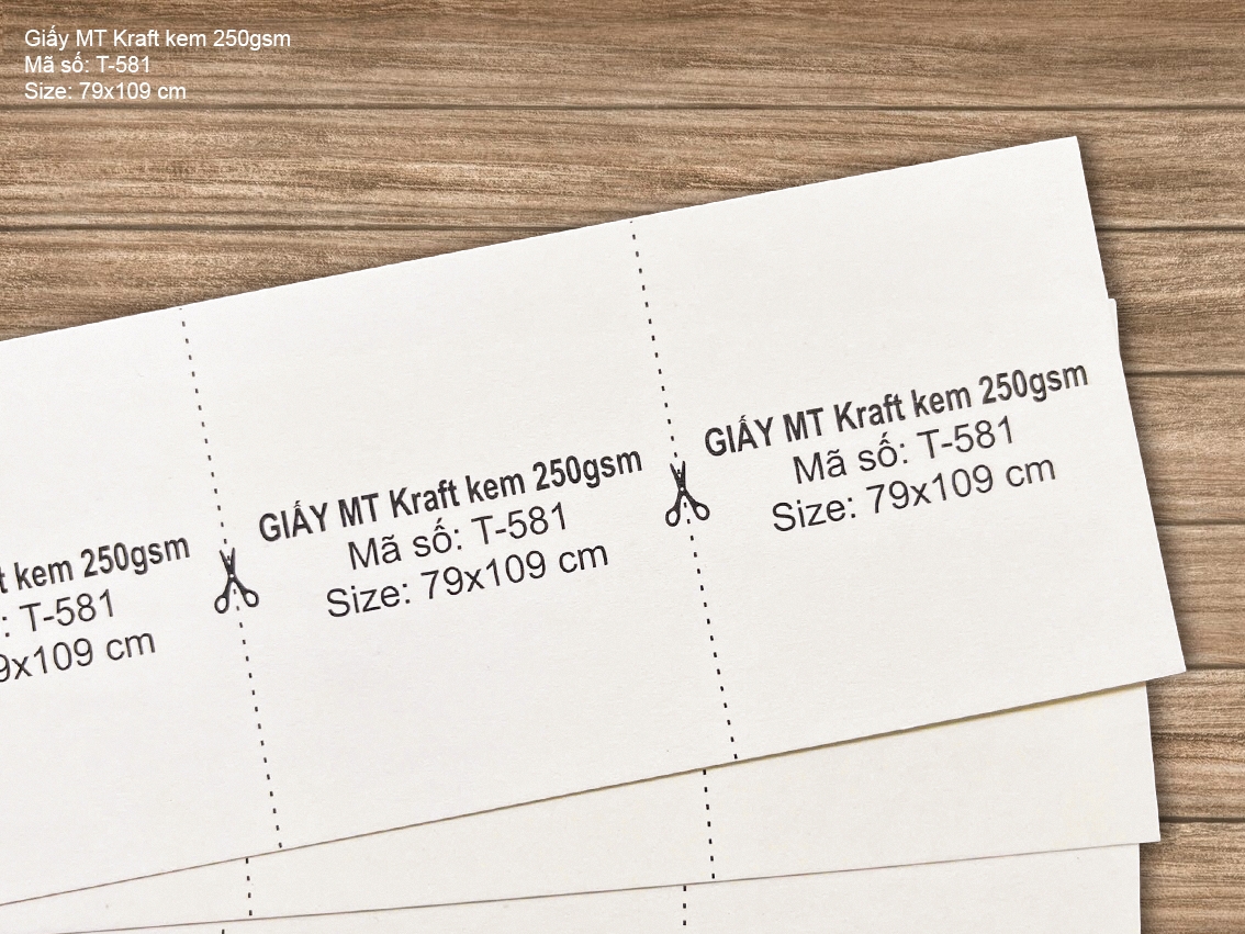 GIẤY MT Kraft kem 250gsm (T-581)