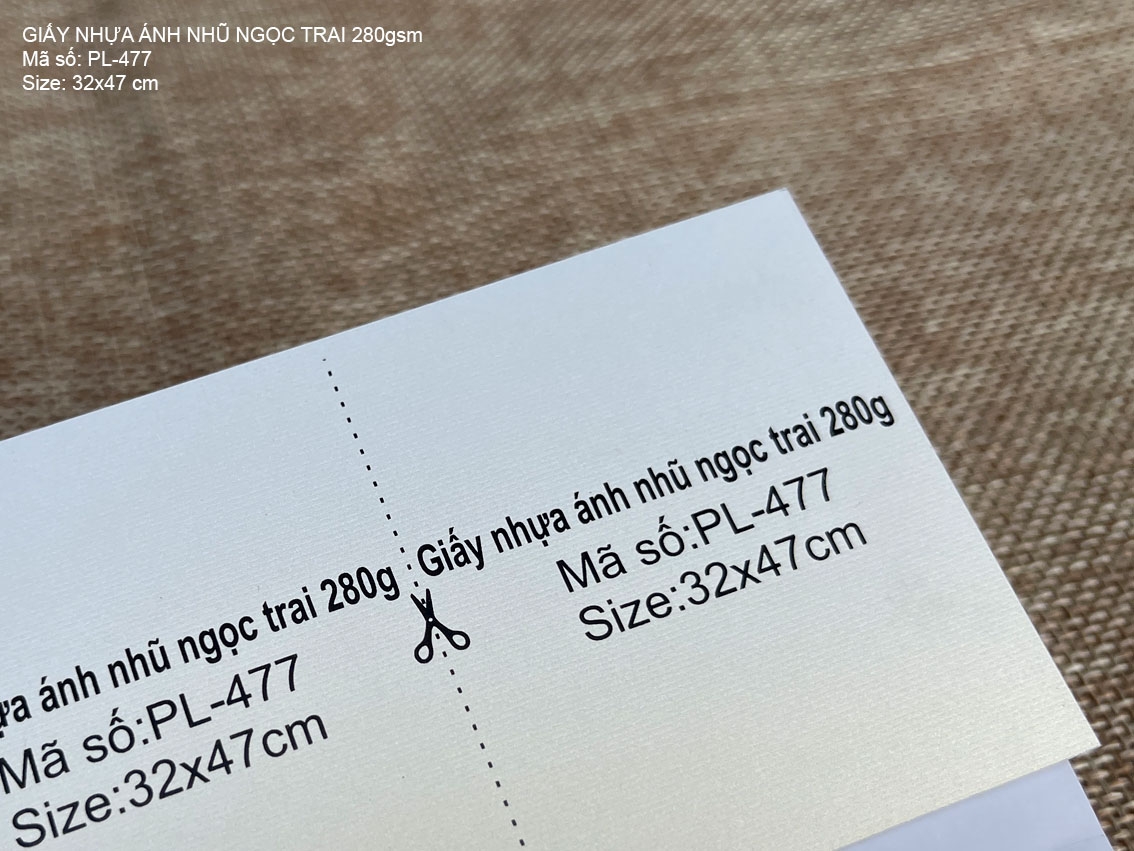 Giấy nhựa ánh nhũ ngọc trai 280g (PL-477)