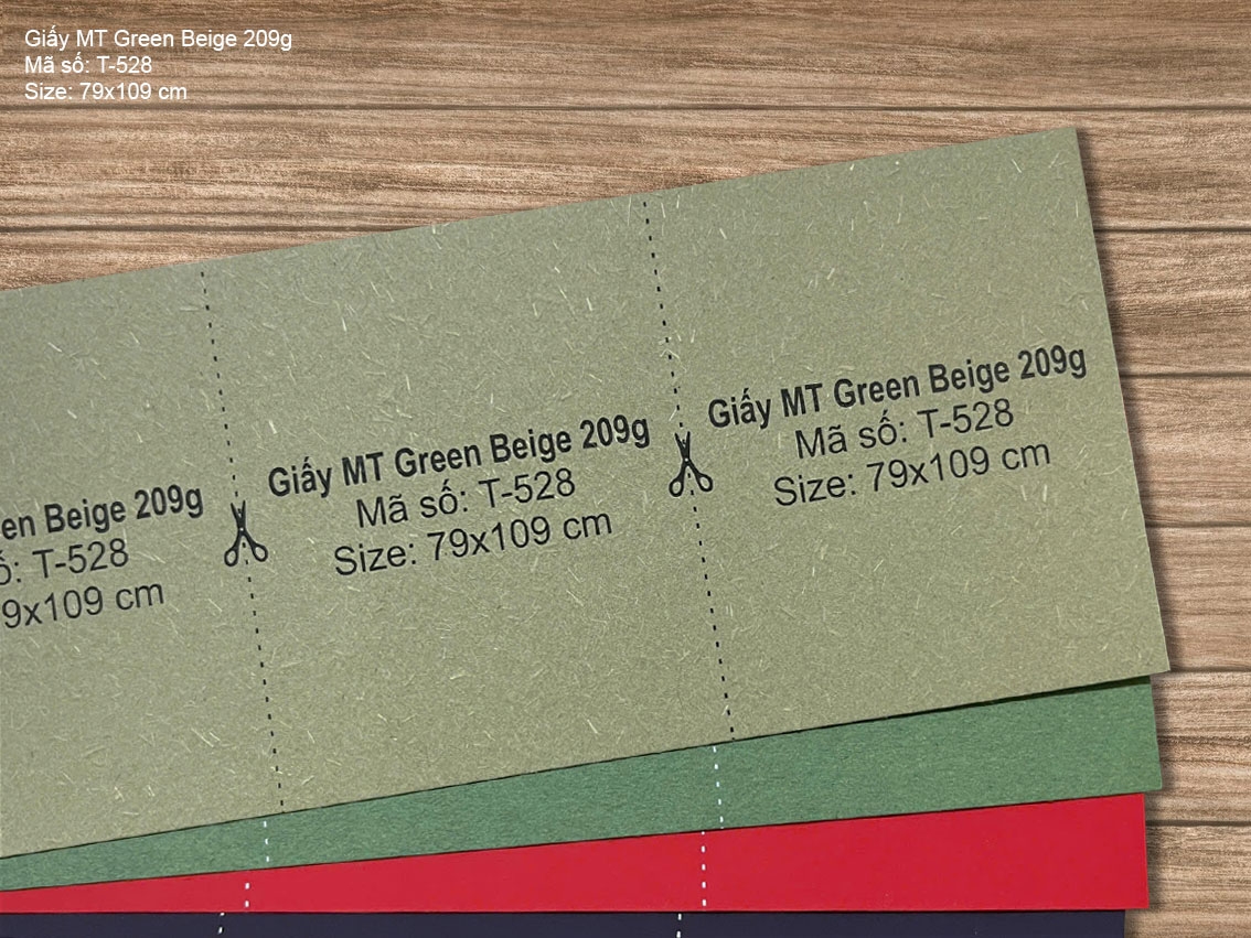 Giấy MT Green Beige 209g (T-528)