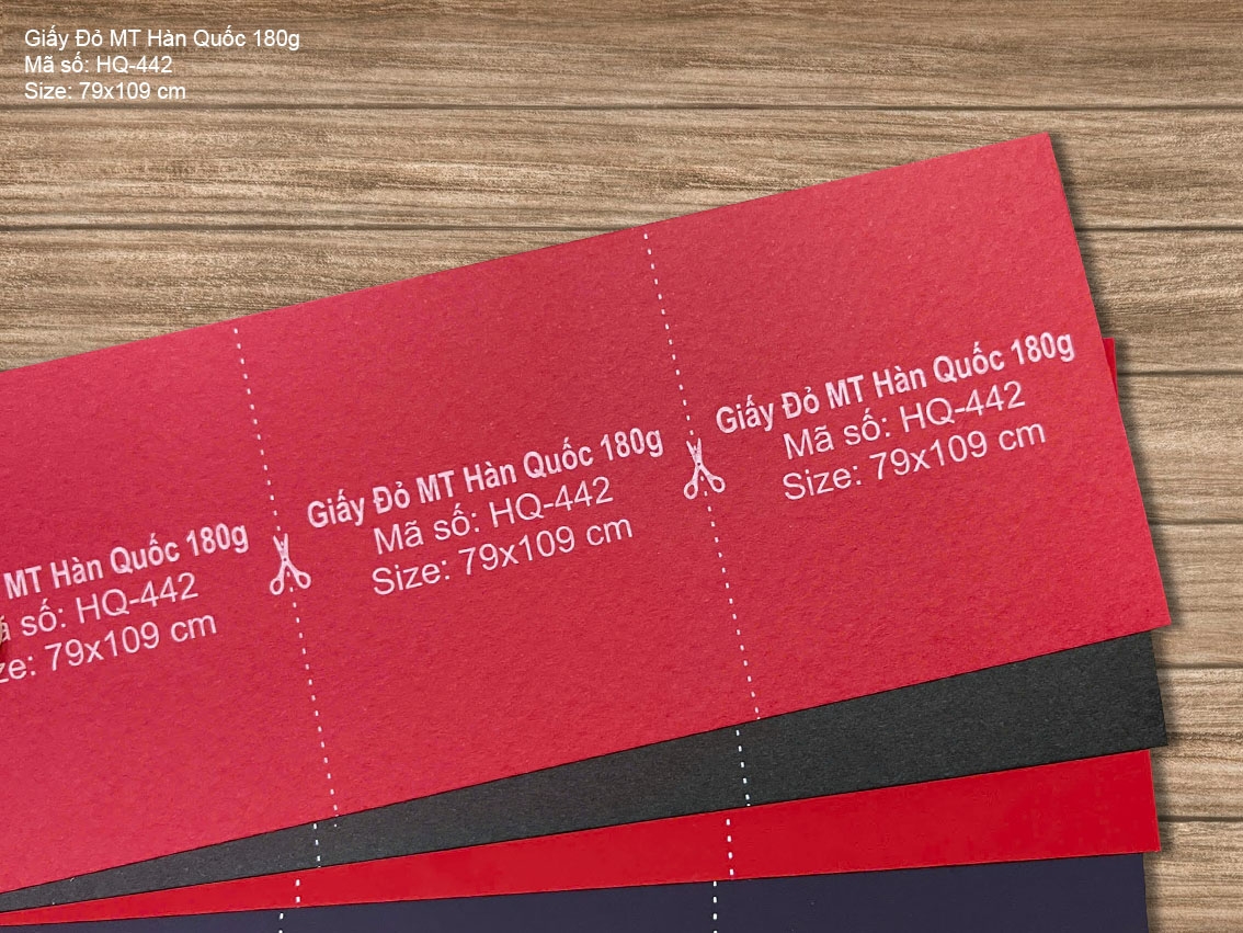 Giấy Đỏ MT Hàn Quốc-180g (HQ-442)