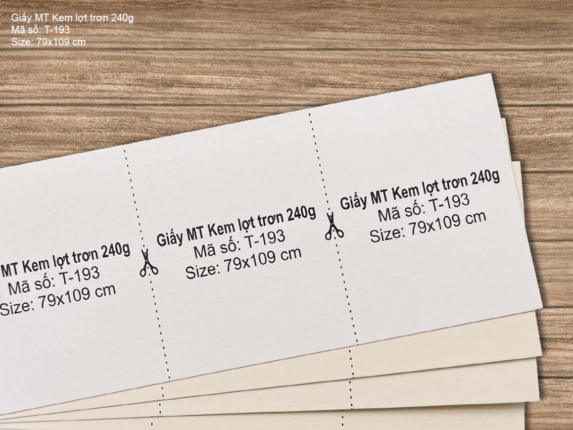 Giấy MT Kem lợt trơn 240g (T-193)