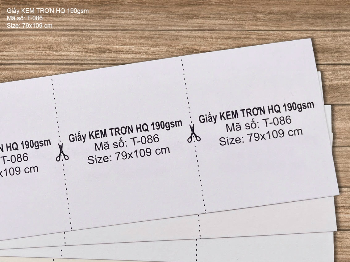 Giấy KEM TRƠN HQ 190gsm (T-086)
