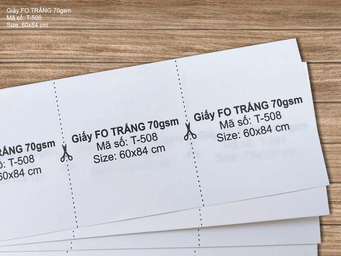 Giấy FO TRẮNG 70gsm (T-508) 