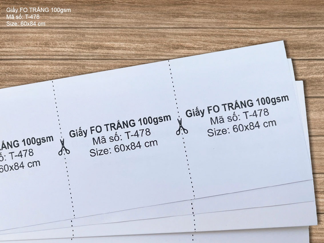 Giấy FO TRẮNG 100gsm (T-478)
