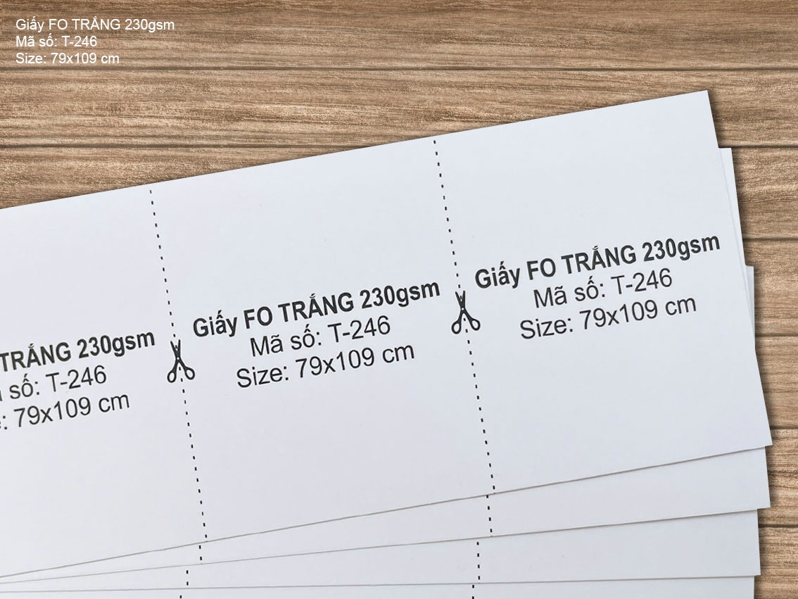 Giấy FO TRẮNG 230gsm (T-246)