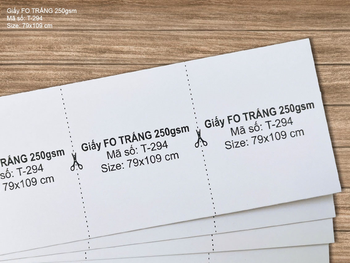 Giấy FO TRẮNG 250gsm (T-294)