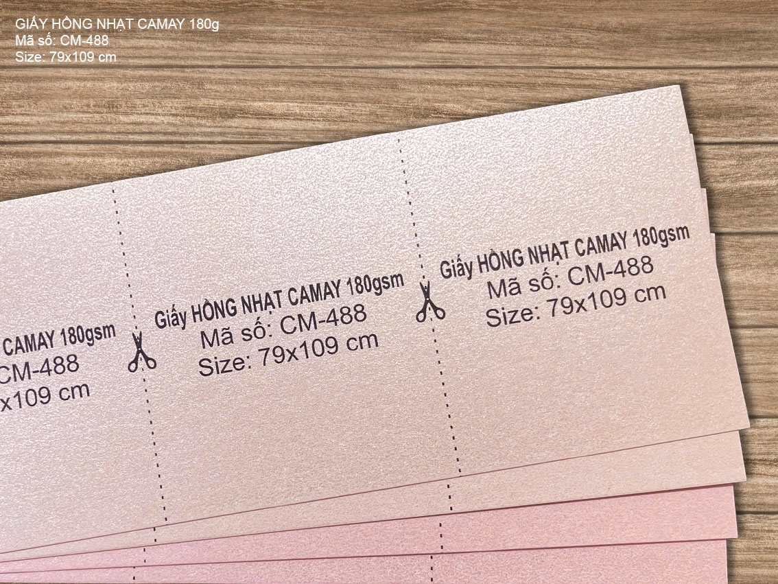 Giấy HỒNG NHẠT CAMAY 180gsm (CM-488)
