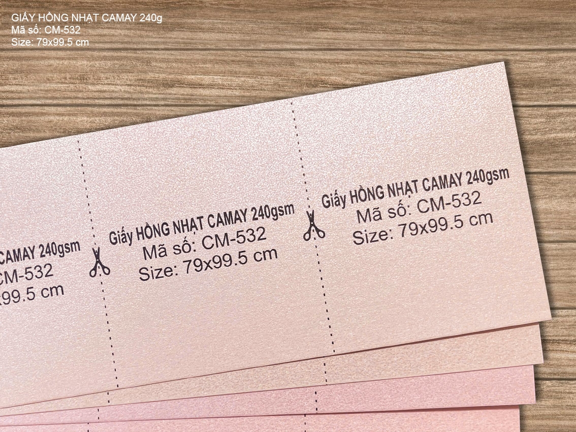 Giấy HỒNG NHẠT CAMAY 240gsm (CM-532)
