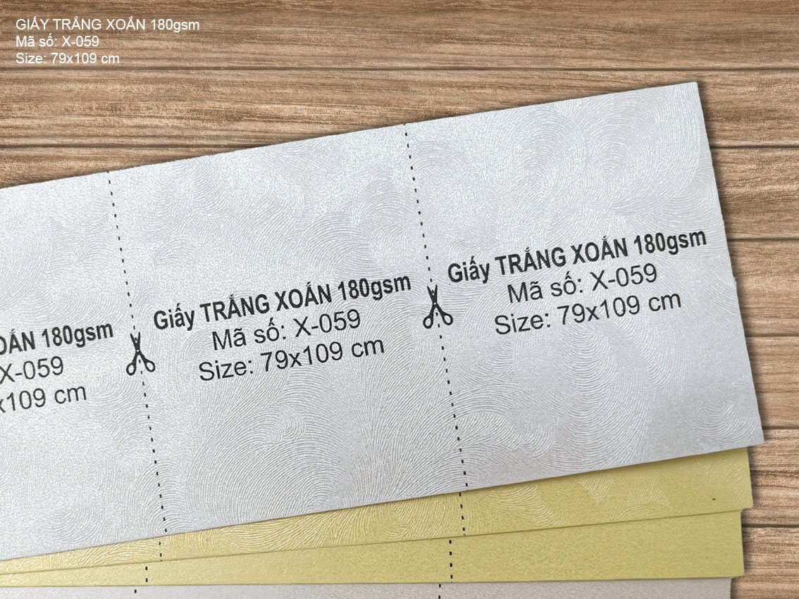 Giấy TRẮNG XOẮN 180gsm (X-059)