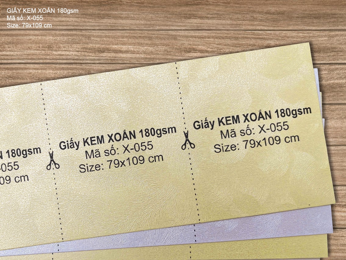 Giấy KEM XOẮN 180gsm (X-055)