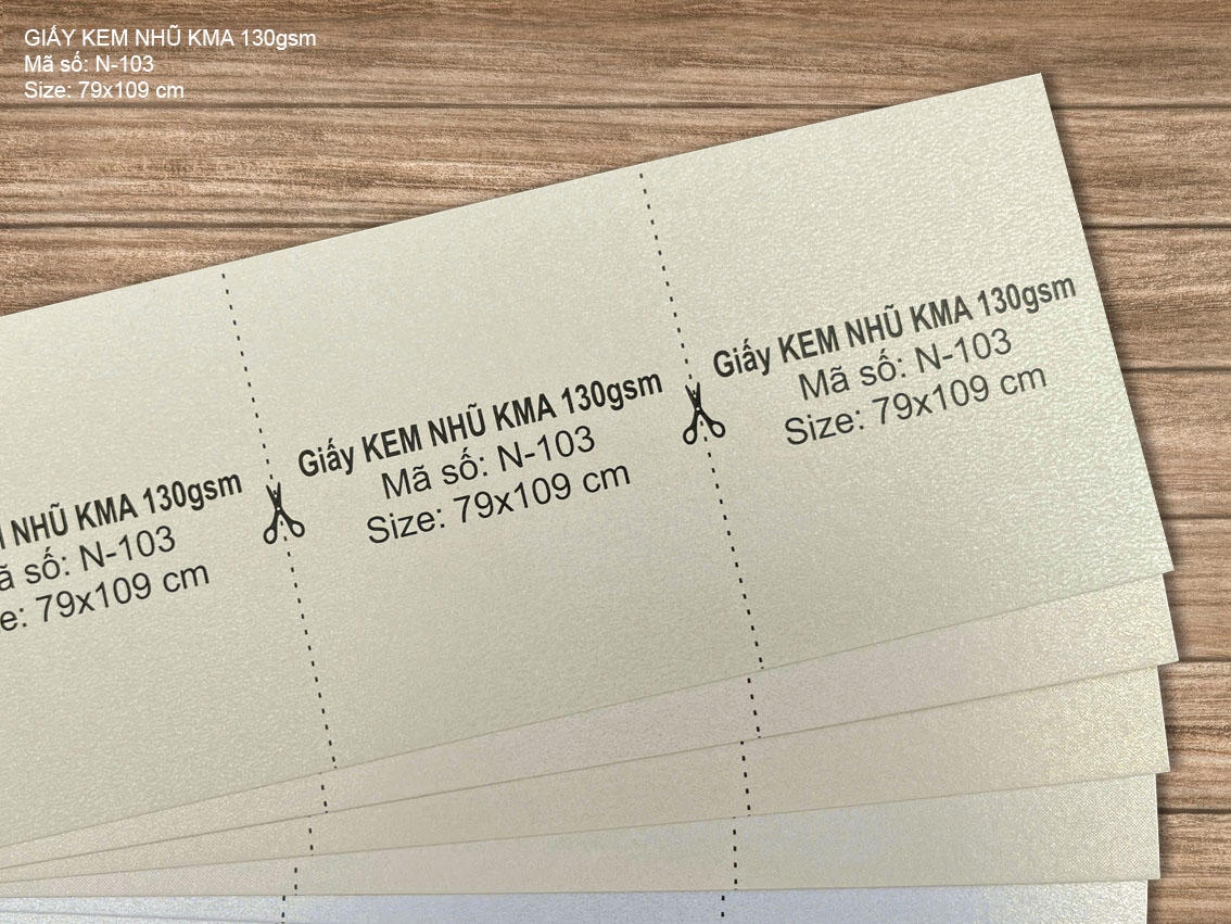 Giấy KEM NHŨ KMA 130gsm (N-103)
