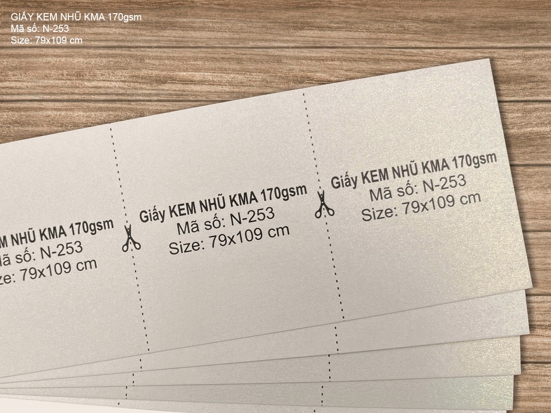 Giấy KEM NHŨ KMA 170gsm (N-253)