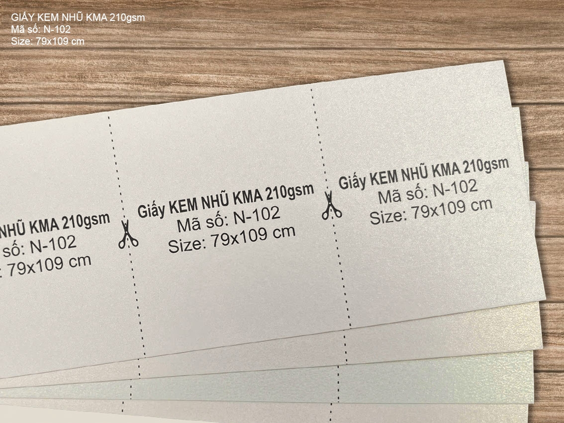Giấy KEM NHŨ KMA 210gsm (N-102)