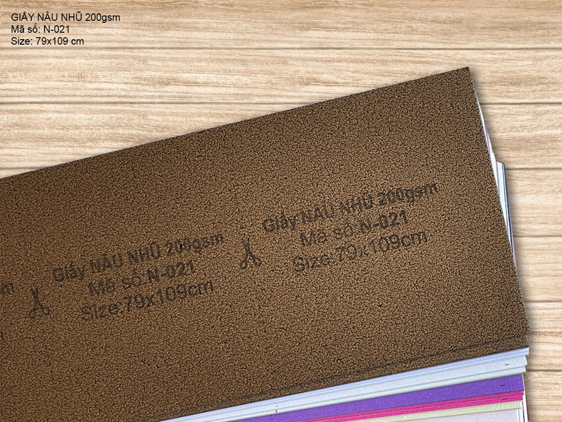 Giấy NÂU NHŨ 200gsm (N-021)