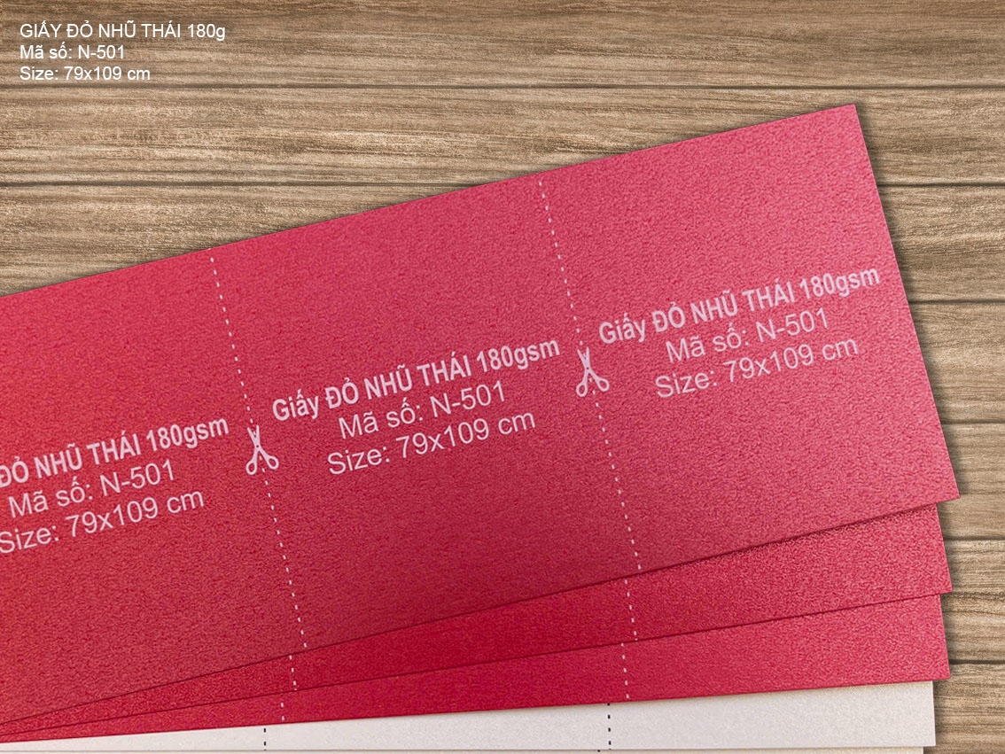 Giấy ĐỎ NHŨ THÁI 180gsm (N-501)