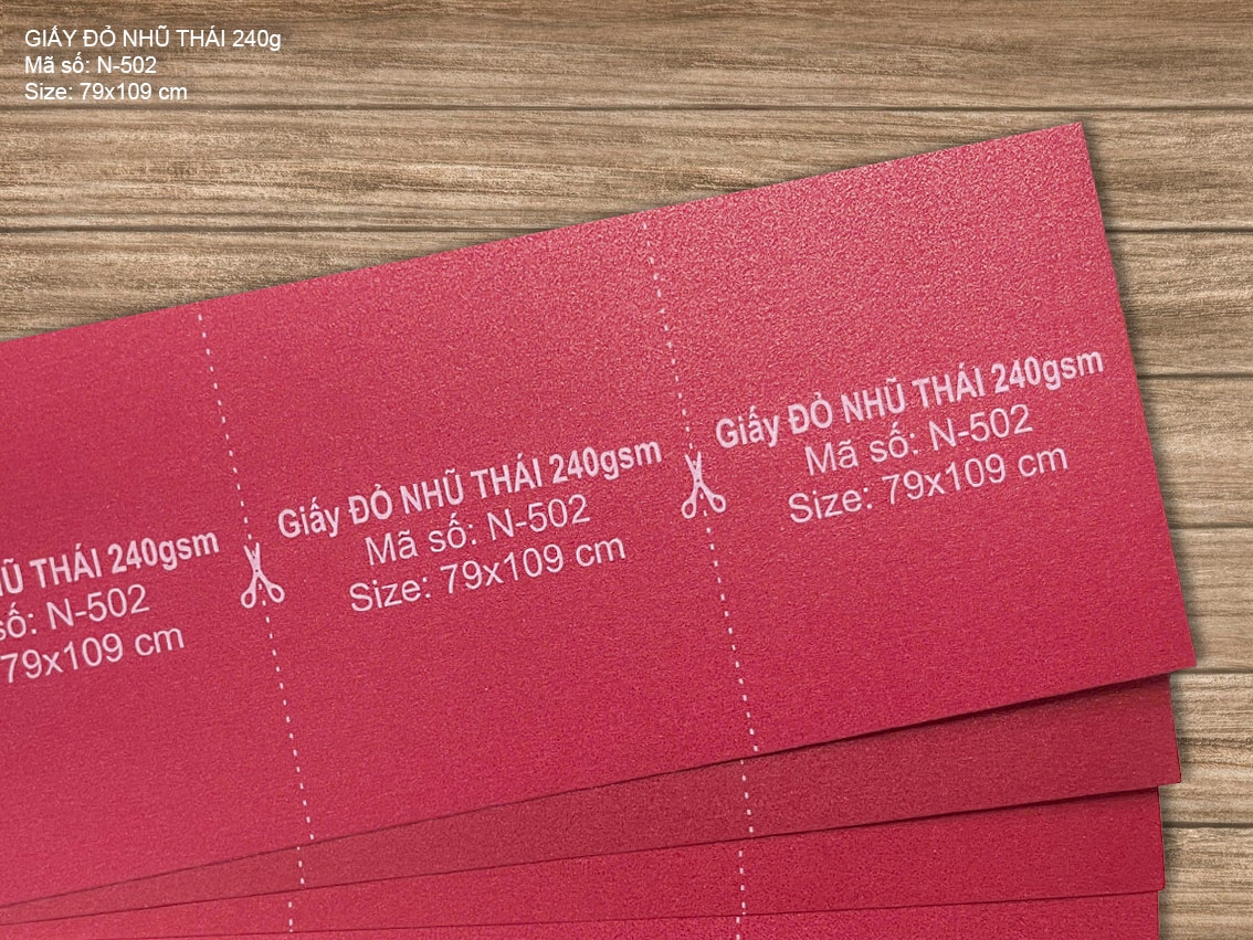Giấy ĐỎ NHŨ THÁI 240gsm (N-502)