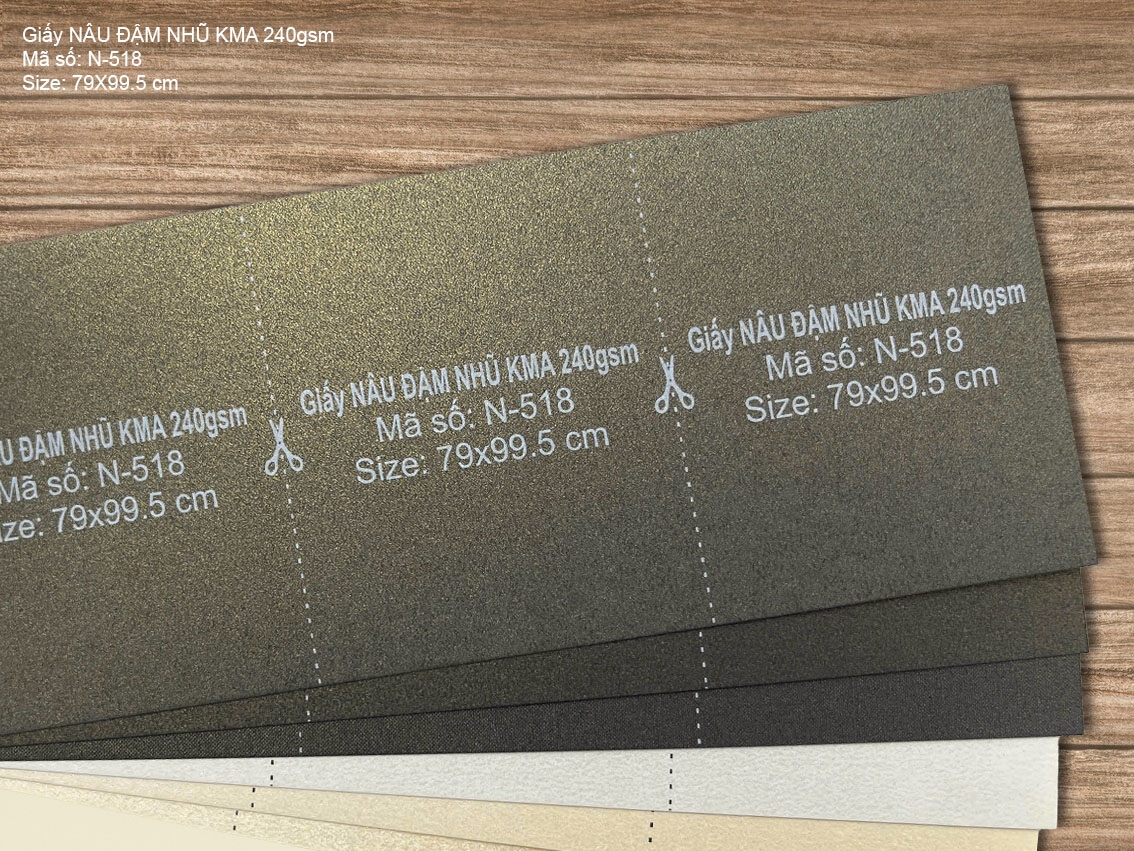 Giấy NÂU ĐẬM NHŨ KMA 240gsm (N-518) 