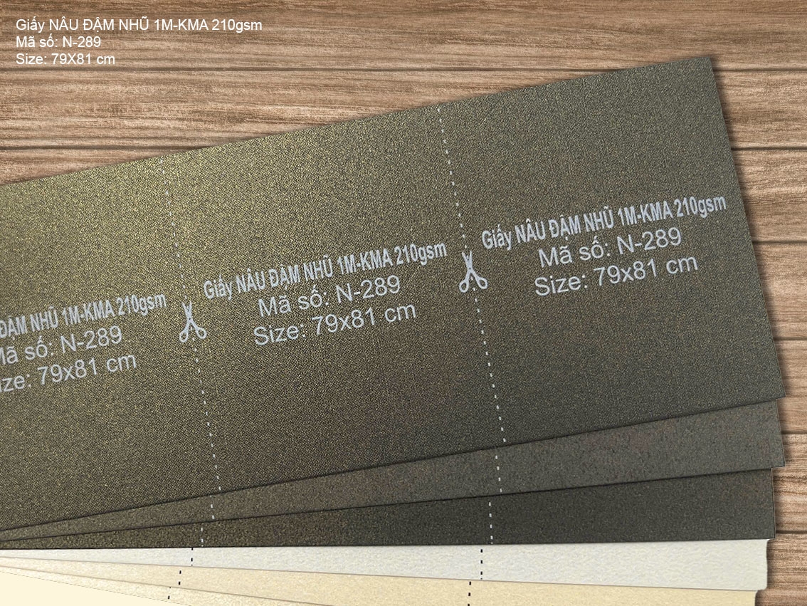 Giấy NÂU ĐẬM NHŨ 1M-KMA 210gsm (N-289) 