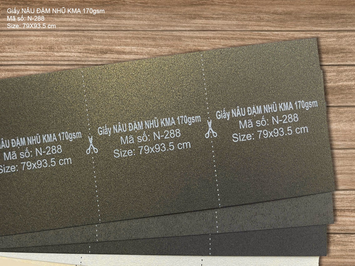 Giấy NÂU ĐẬM NHŨ KMA 170gsm (N-288)